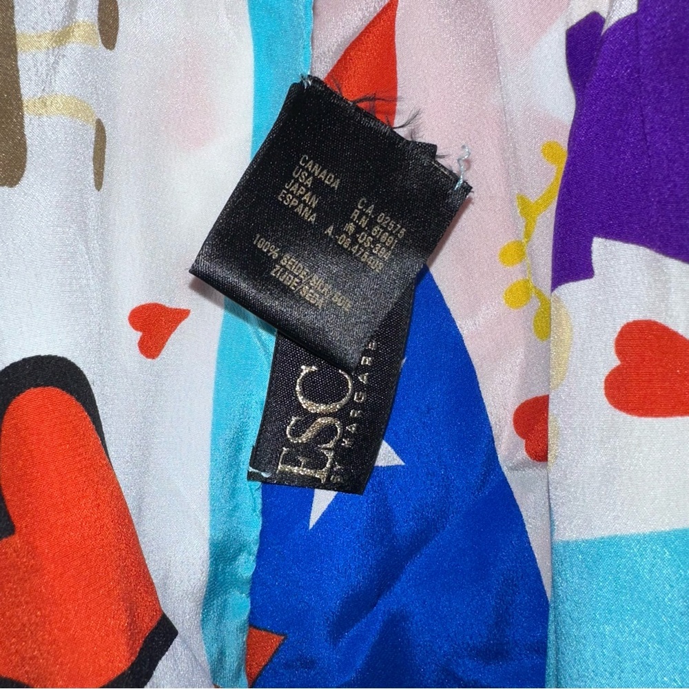 Escada Silk Scarf LOVE 34” Square Children Around the Globe Vintage Italy ESCADA - Picture 2 of 6